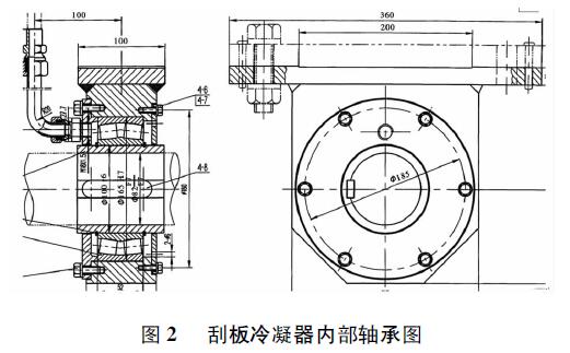 圖2 刮板冷凝器內(nèi)部軸承圖