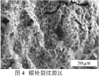 圖4螺栓裂紋源區(qū)